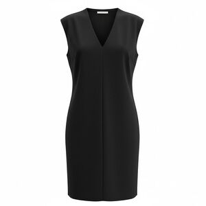 Tahari Black Shift Dress XS Sleeveless Minimalist Career Chic